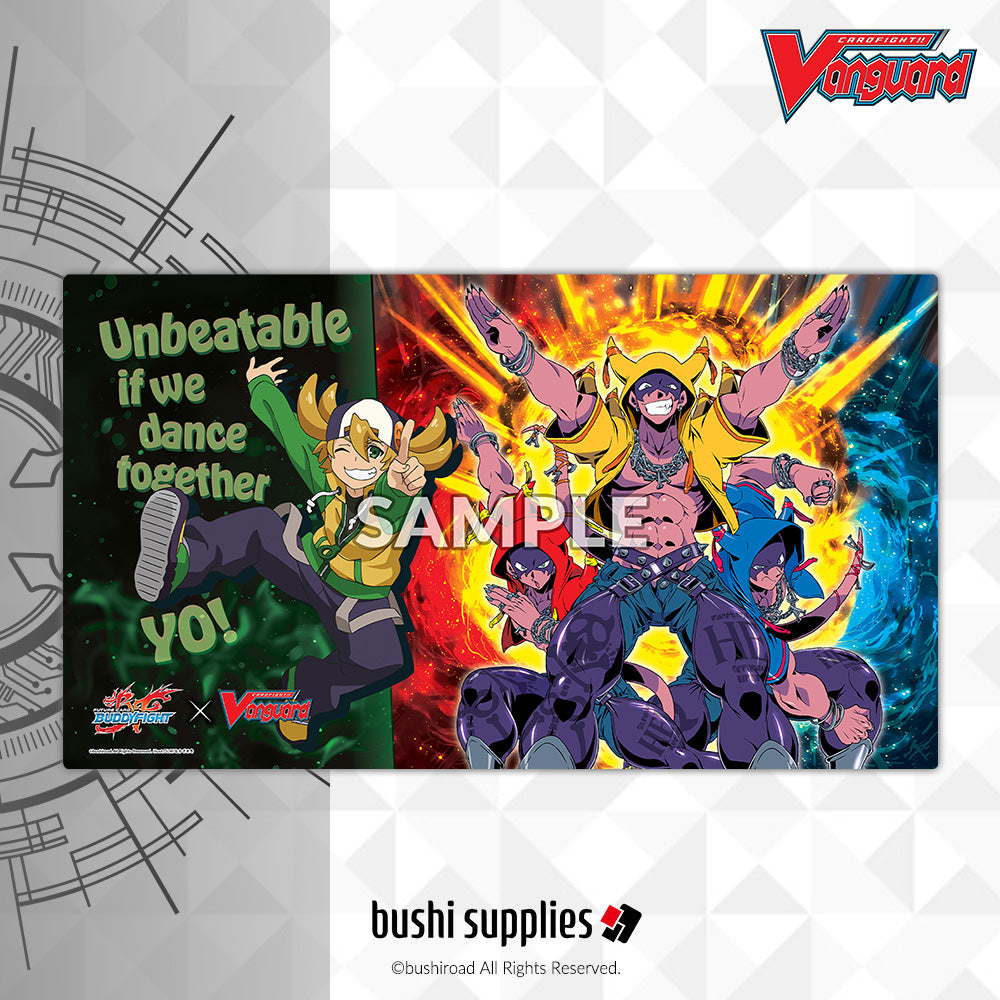 Bushi Supplies Rubber Playmat Vol.14 - CARDFIGHT!! VANGUARD x Future Card Buddyfight Design B: "Tetsuya & Asmodai"