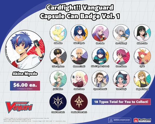 Cardfight!! Vanguard Divinez Capsule Trading Can Badge Vol.1